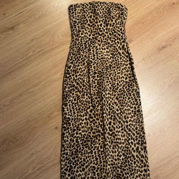 Zara strapless leopard print midi dress - Picture 7 of 7